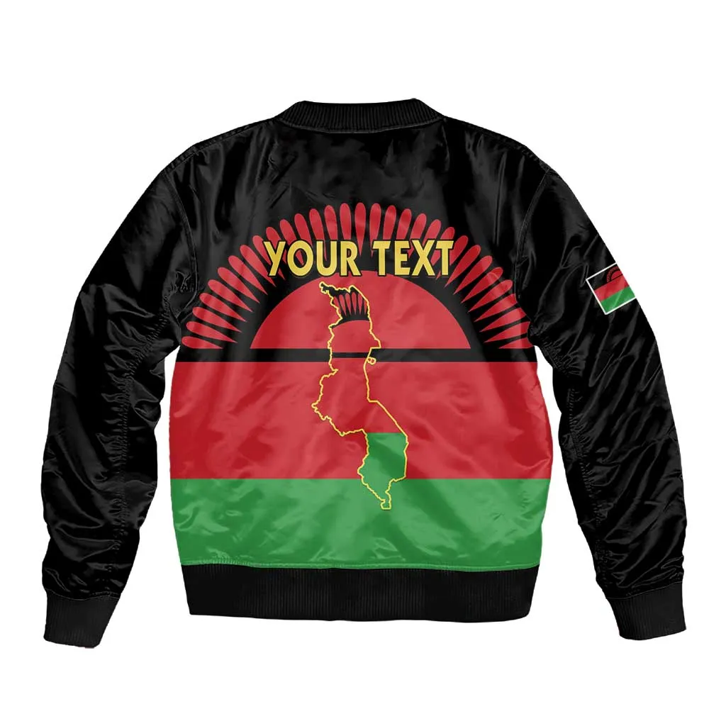 Personalized Happy Malawi Independence Day Sleeve Zip Bomber Jacket LT15