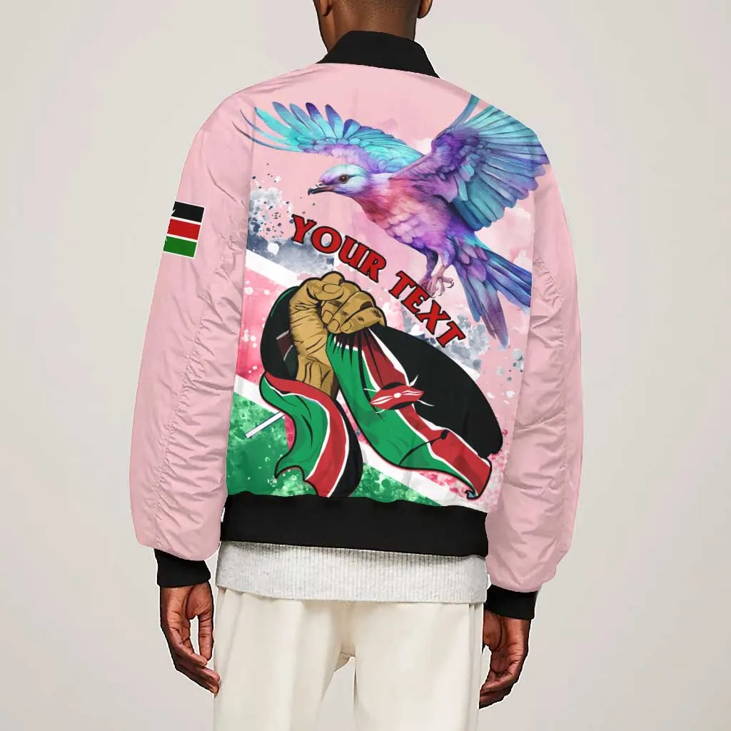 Personalized Kenya Independence Day Bomber Jacket with Lilac Breasted Roller - Unique Version LT01
