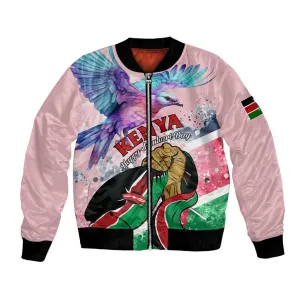 Personalized Kenya Independence Day Bomber Jacket with Lilac Breasted Roller - Unique Version LT01