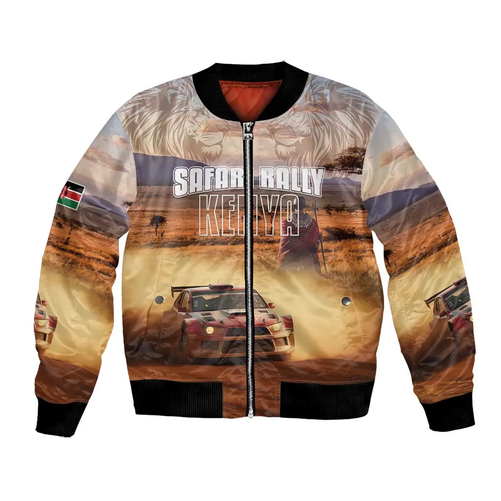Personalized Kenya Safari Racing Car Bomber Jacket Come On Kenyan LT15