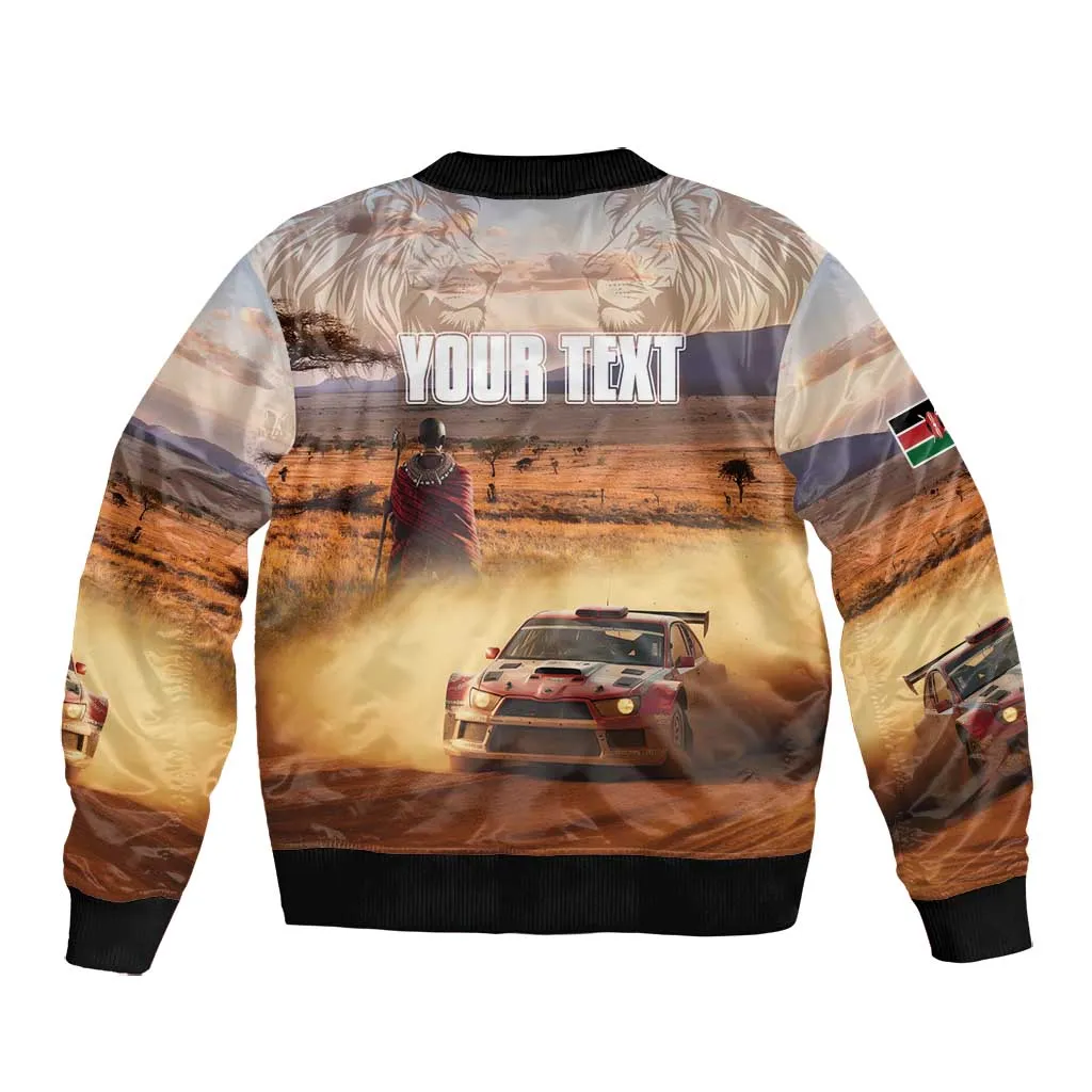Personalized Kenya Safari Racing Car Bomber Jacket Come On Kenyan LT15