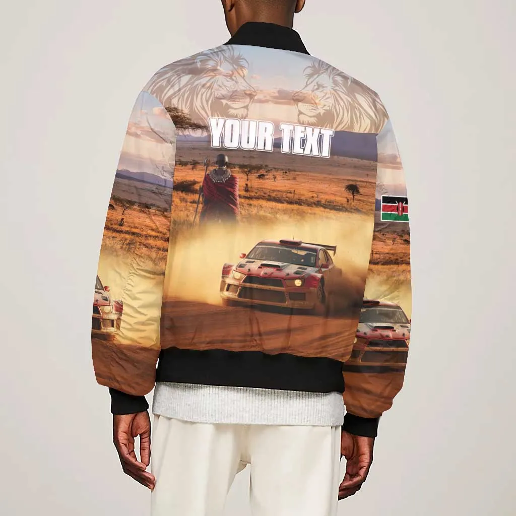 Personalized Kenya Safari Racing Car Bomber Jacket Come On Kenyan LT15