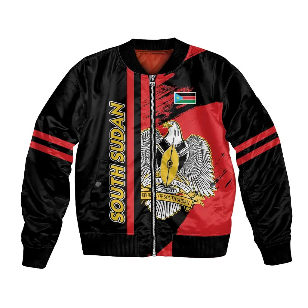Personalized South Sudan With Coat Of Arms Bomber Jacket Sporty Style LT15