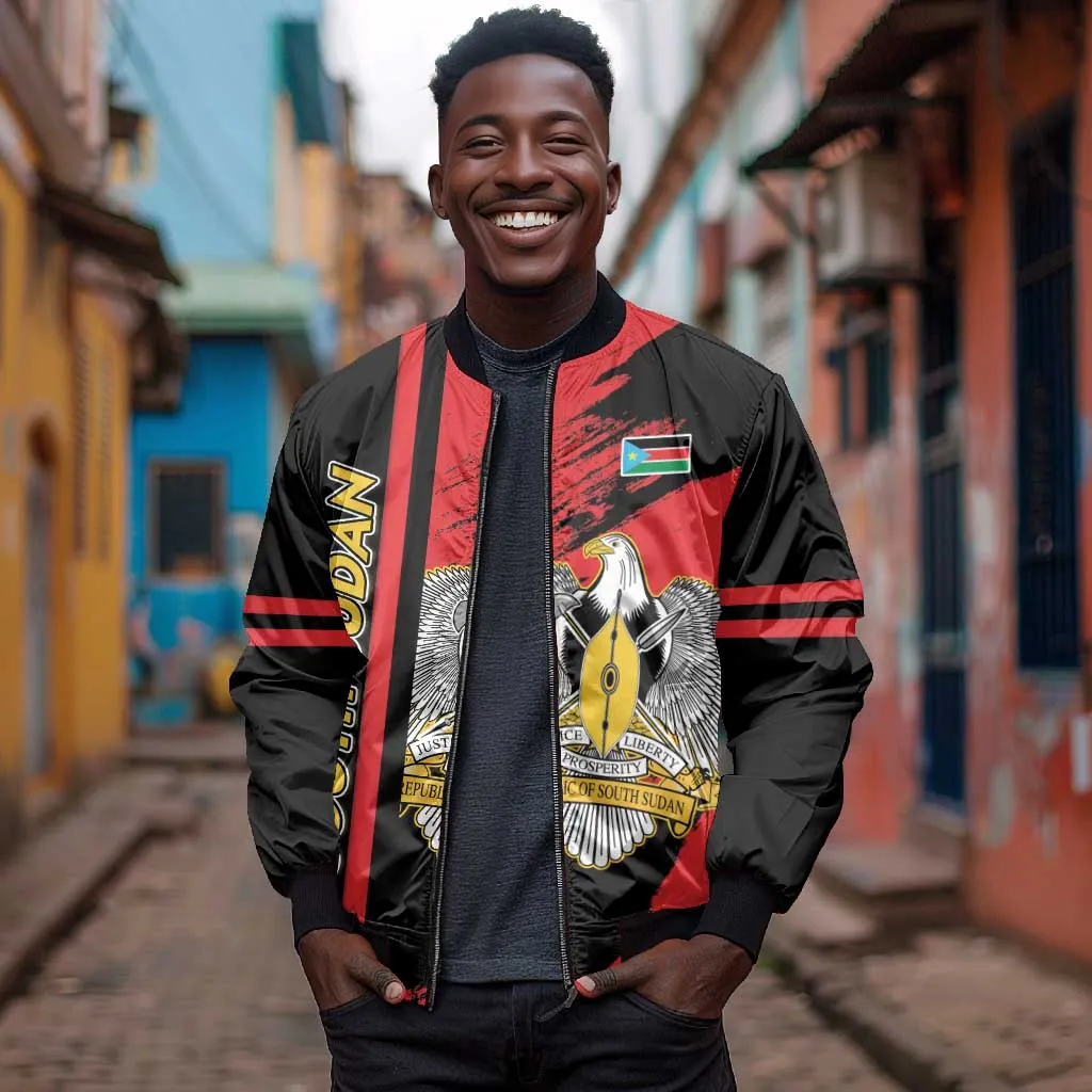 Personalized South Sudan With Coat Of Arms Bomber Jacket Sporty Style LT15