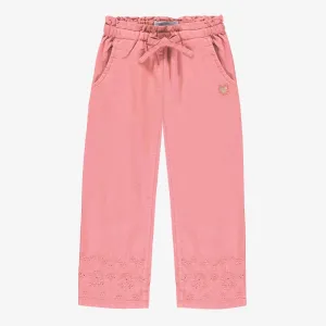Pink Pants With English Embroidery