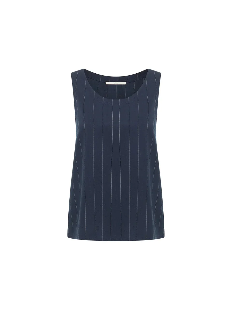 pinstripe top in navy