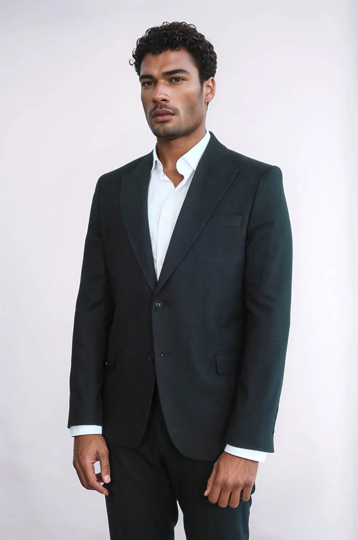 Plain Slim Fit Sport Black Men Blazer - Wessi