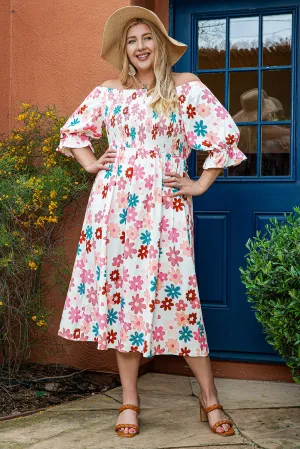 Plus Size Off Shoulder Dress