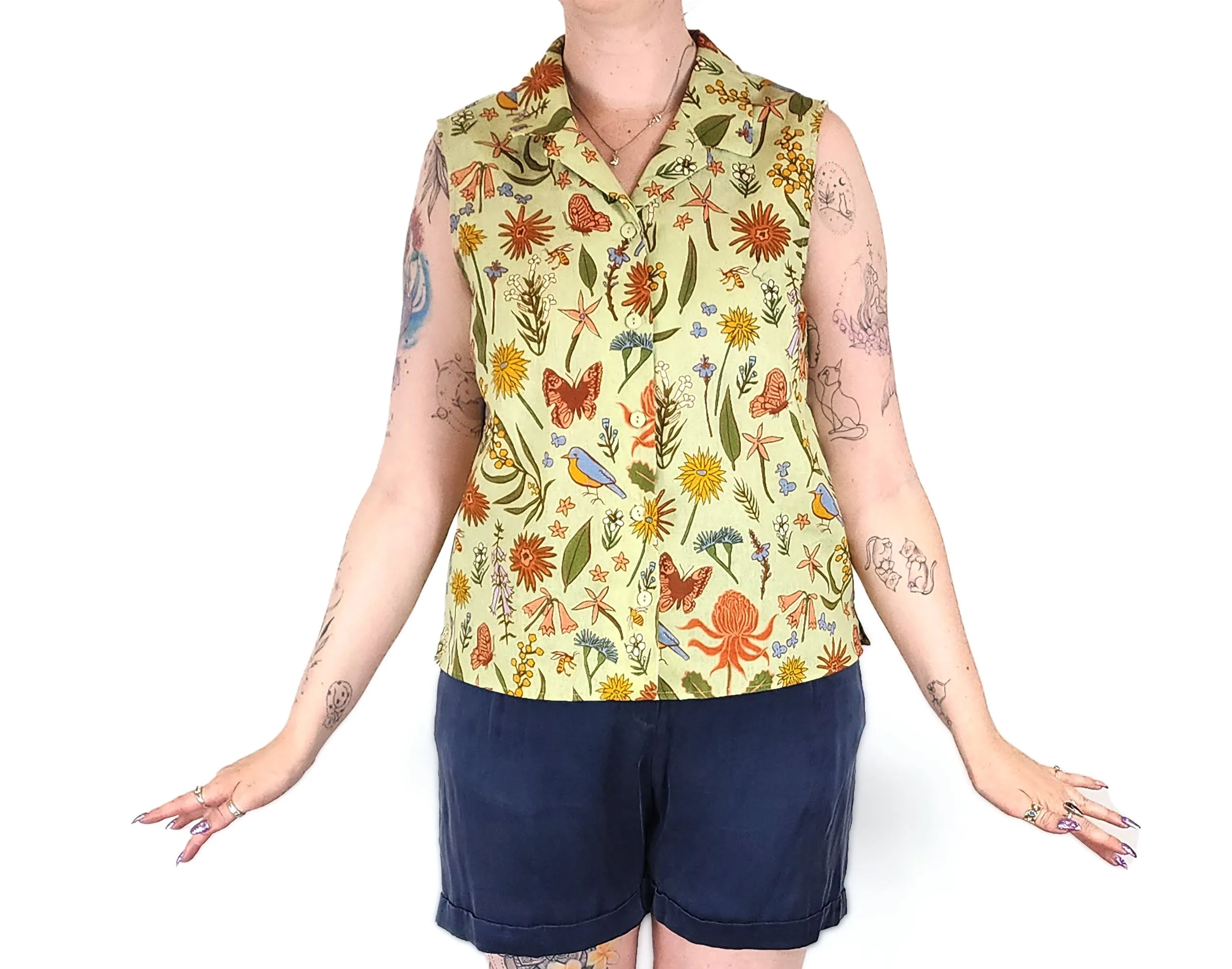 Princess Highway green sleeveless shirt size 12