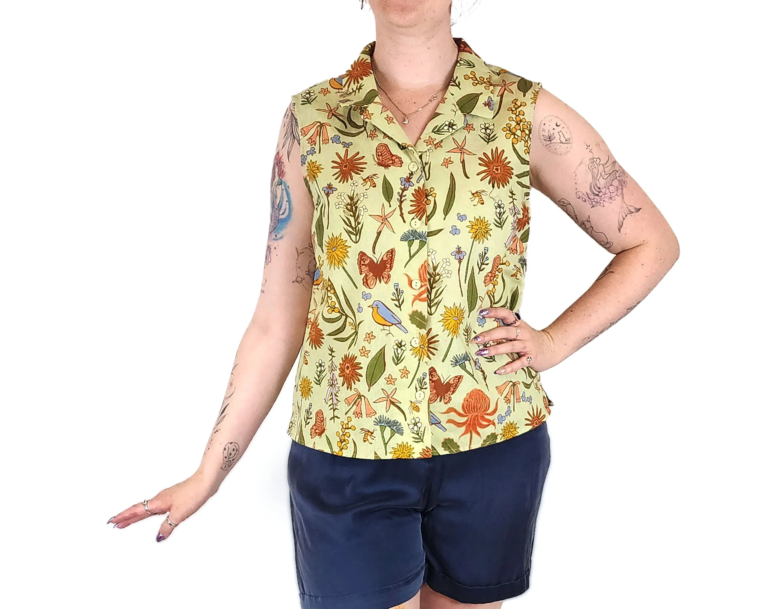 Princess Highway green sleeveless shirt size 12