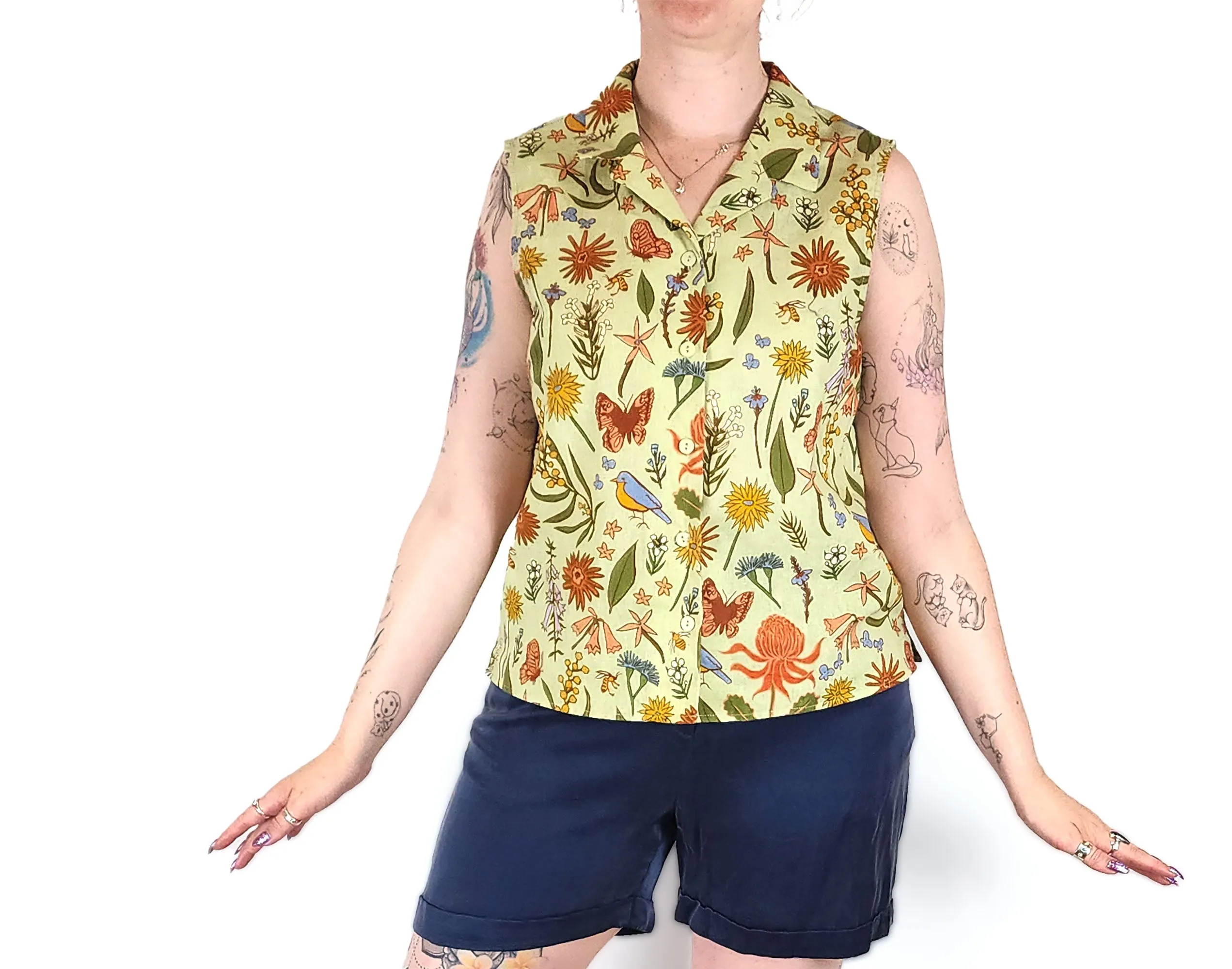 Princess Highway green sleeveless shirt size 12