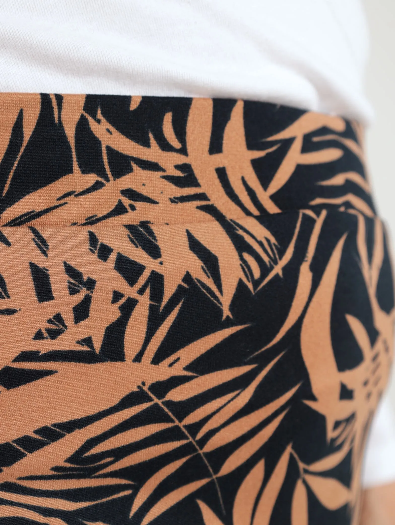 Printed Pencil Skirt - Brown