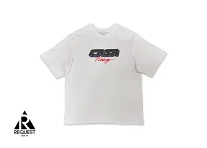 Racing 3D Printed Oversized Tee "White"