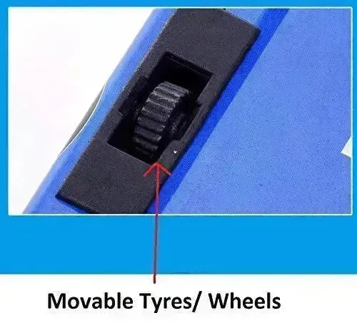 Racing Car Metal Pencil Box with Movable Wheels and Seats