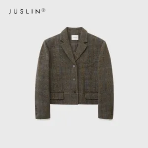 Retro Tweed Skirt and Blazer Set