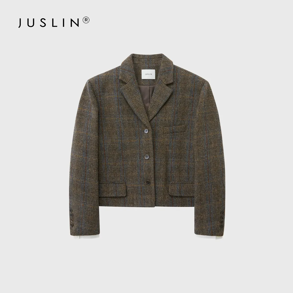 Retro Tweed Skirt and Blazer Set