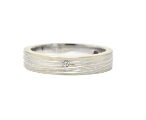 Roberto Coin Diamond Ruby 18 Karat White Gold Unisex Ring