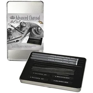 ROYAL & LANGNICKEL RSET-ART2503 SMALL TIN CHARCOAL DRAWING ART SET