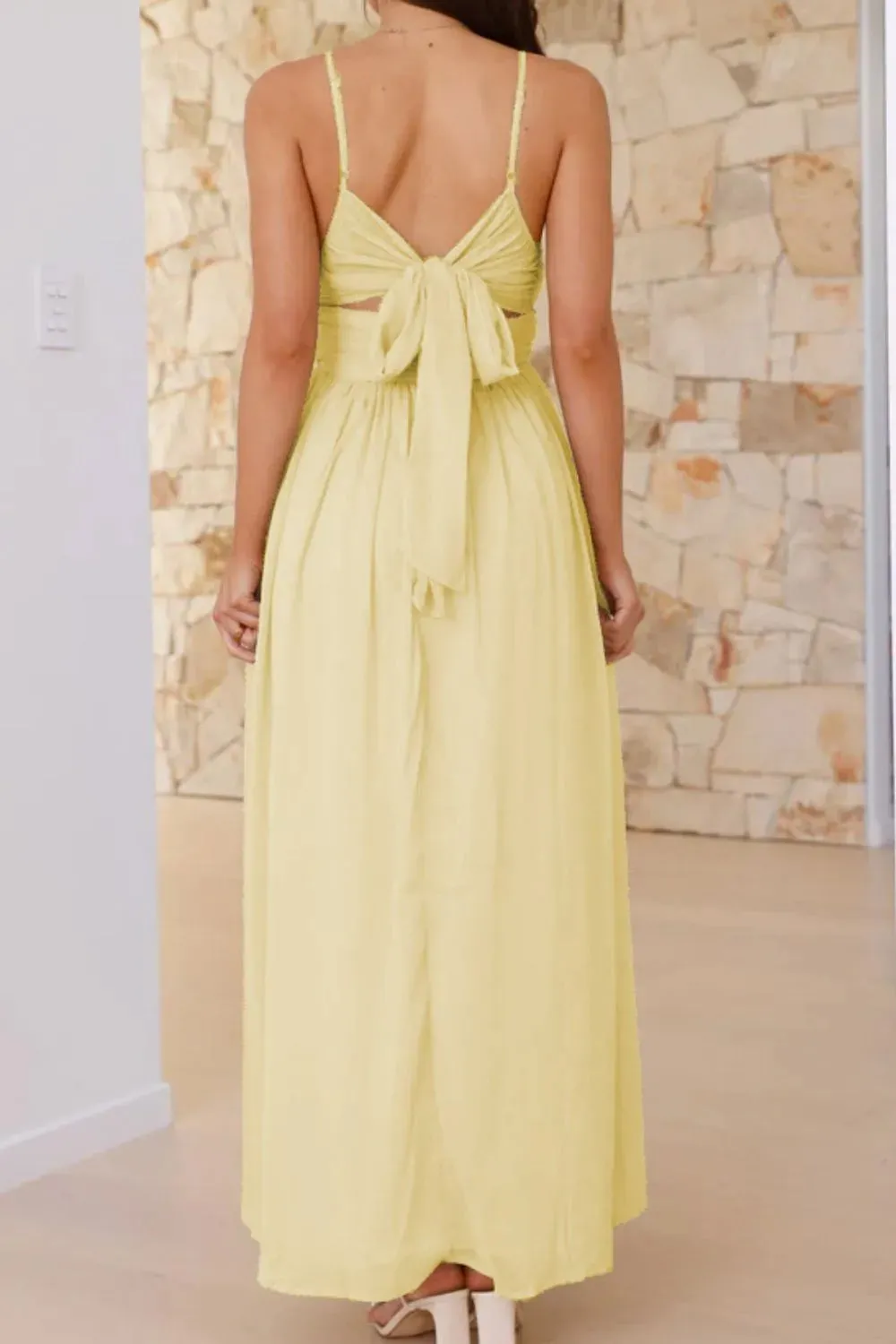 Ruched V-Neck Cami Dress