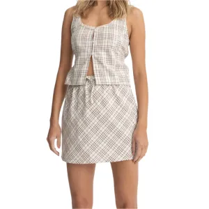 Rumi Check Bias Cut Mini Skirt