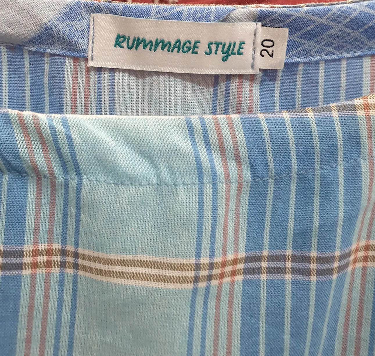 Rummage Style plaid top size 20