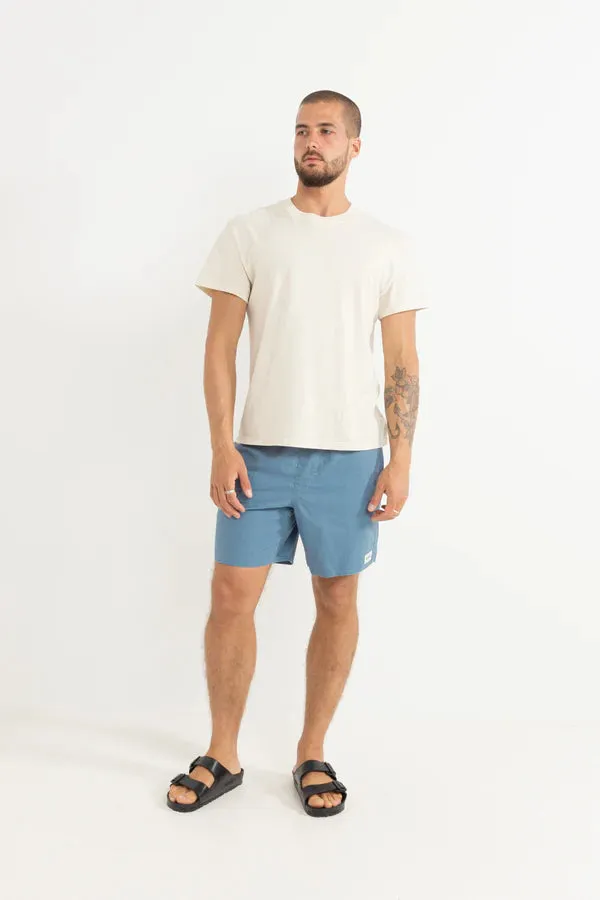 Rythm Classic Linen Jam Short - Mineral Blue