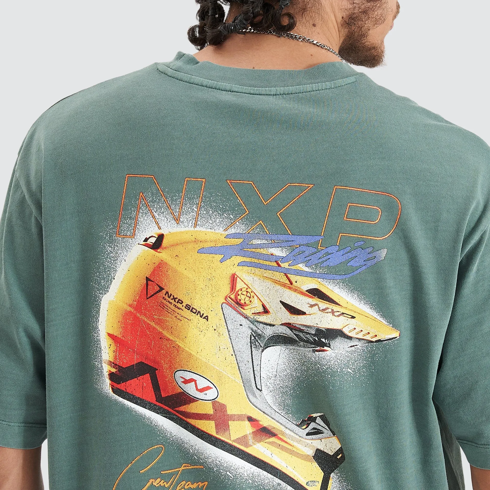 Sandboard Heavy Oversized Tee Pigment Silver Pine