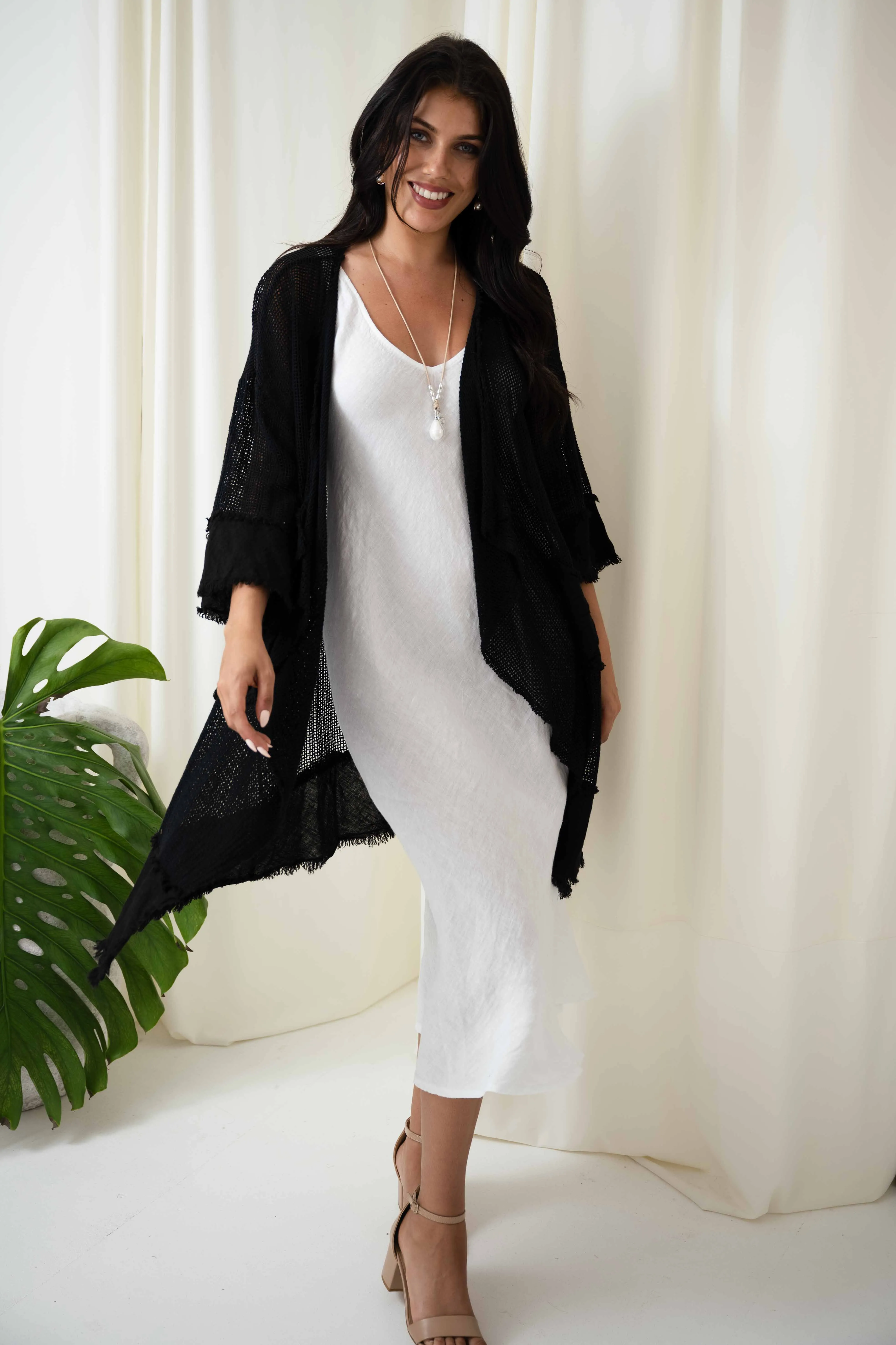 Sandra Bias Cut Dress | White