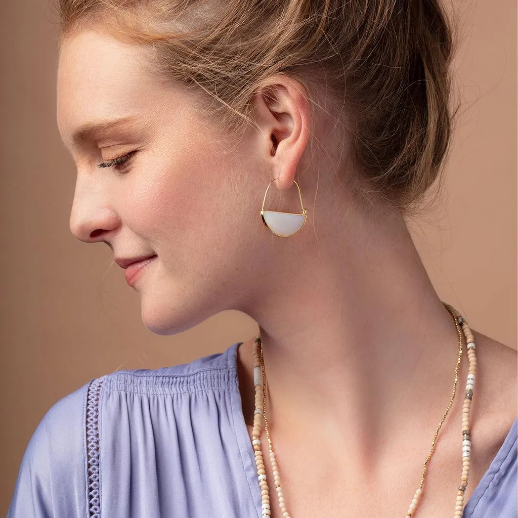 Scout Curated Wears Stone Prism Hoop Earring - Sunstone