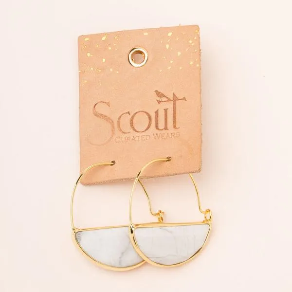 Scout Curated Wears Stone Prism Hoop Earring - Turquoise