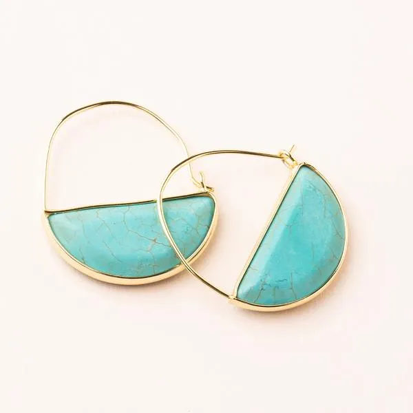 Scout Curated Wears Stone Prism Hoop Earring - Turquoise