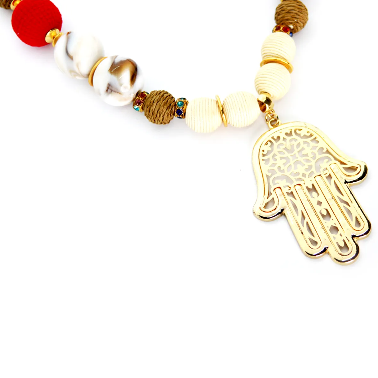 Seduction: Hand Pendant Agate Necklace
