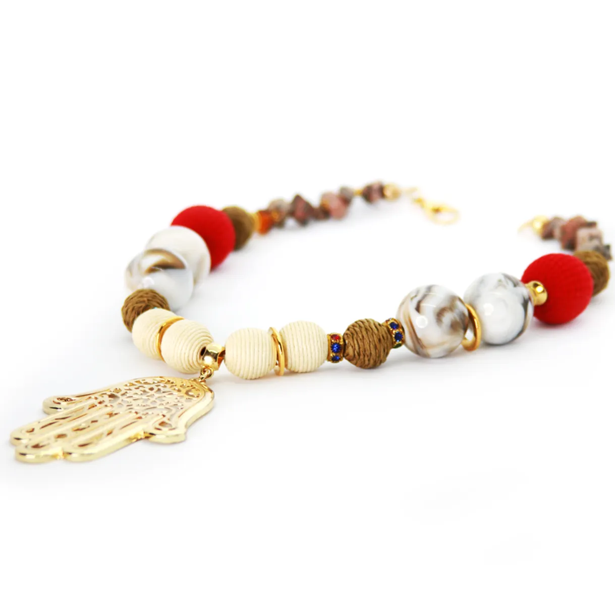 Seduction: Hand Pendant Agate Necklace