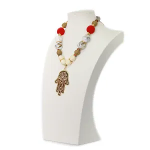 Seduction: Hand Pendant Agate Necklace