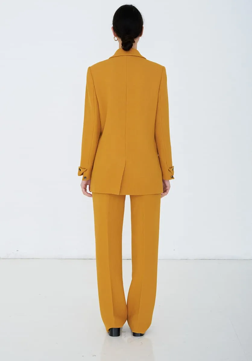 Senape single-breasted blazer