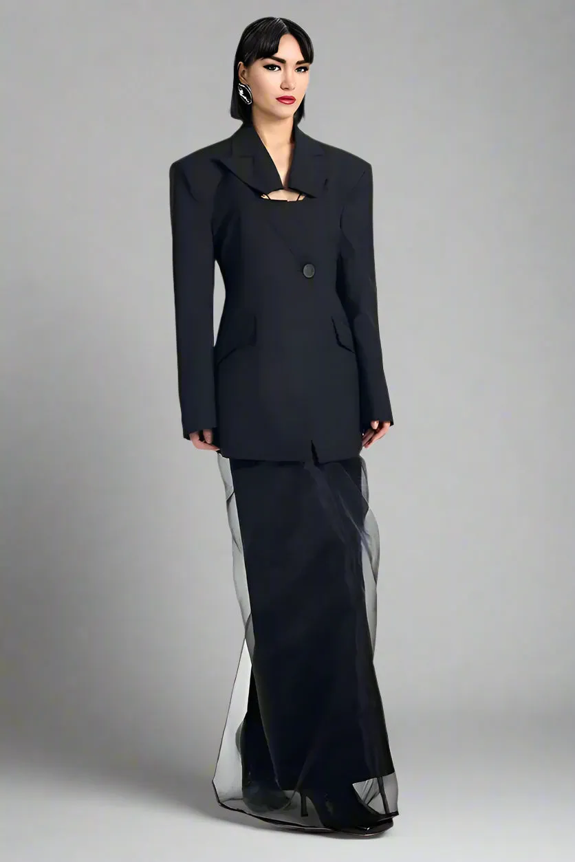 Shadowline Single-Button Blazer