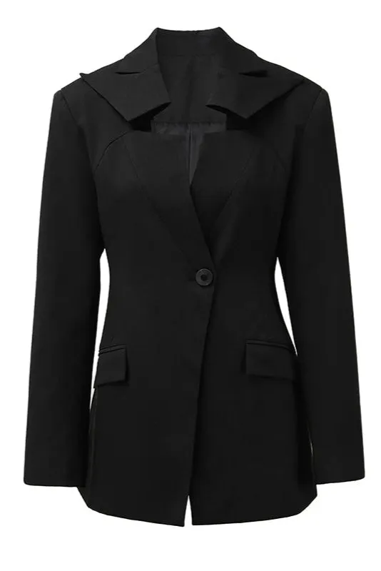Shadowline Single-Button Blazer