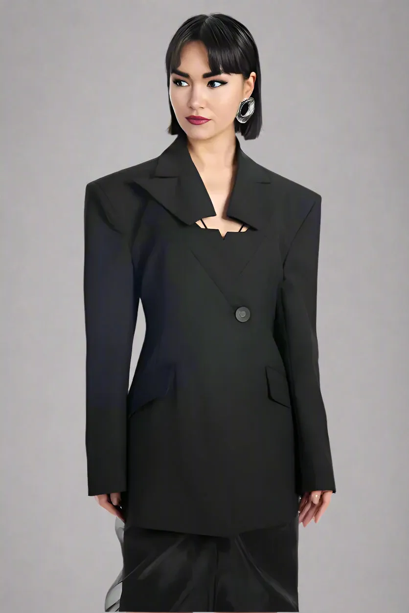 Shadowline Single-Button Blazer