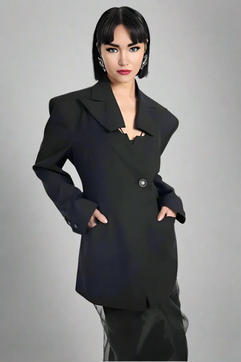 Shadowline Single-Button Blazer
