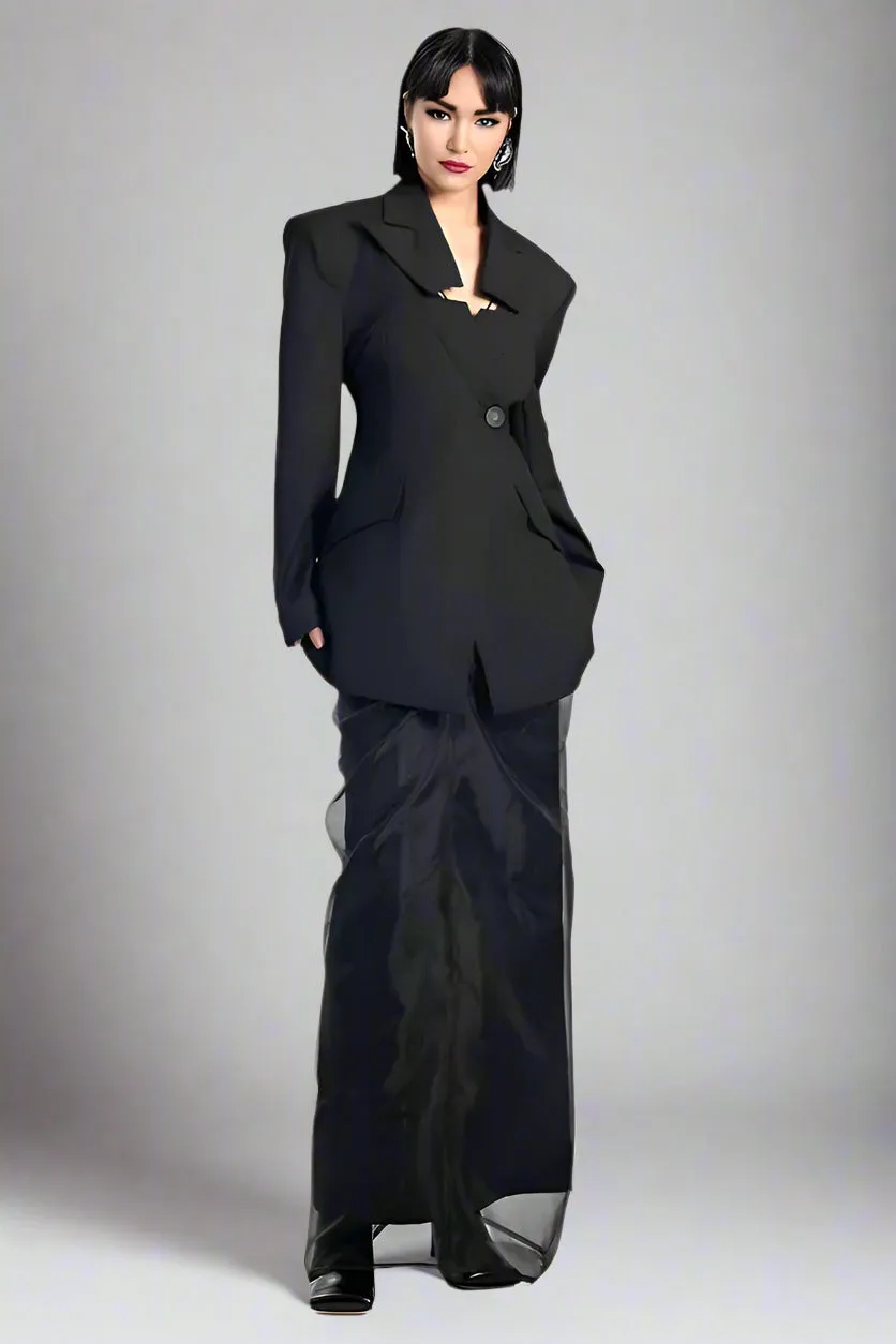 Shadowline Single-Button Blazer