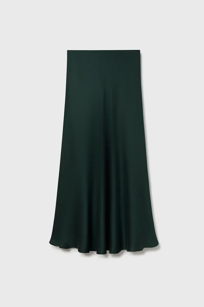Silk Laundry Long Bias Cut Skirt - Scarab