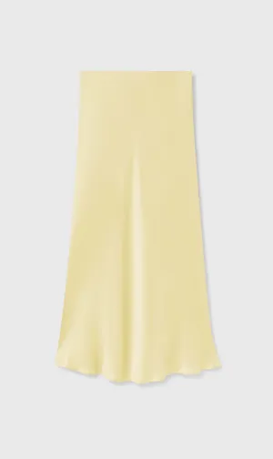 Silk Laundry | Long Bias Cut Skirt - Vanilla Flower