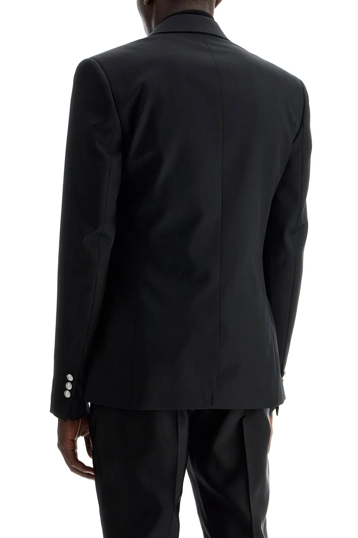 six-button wool jacket