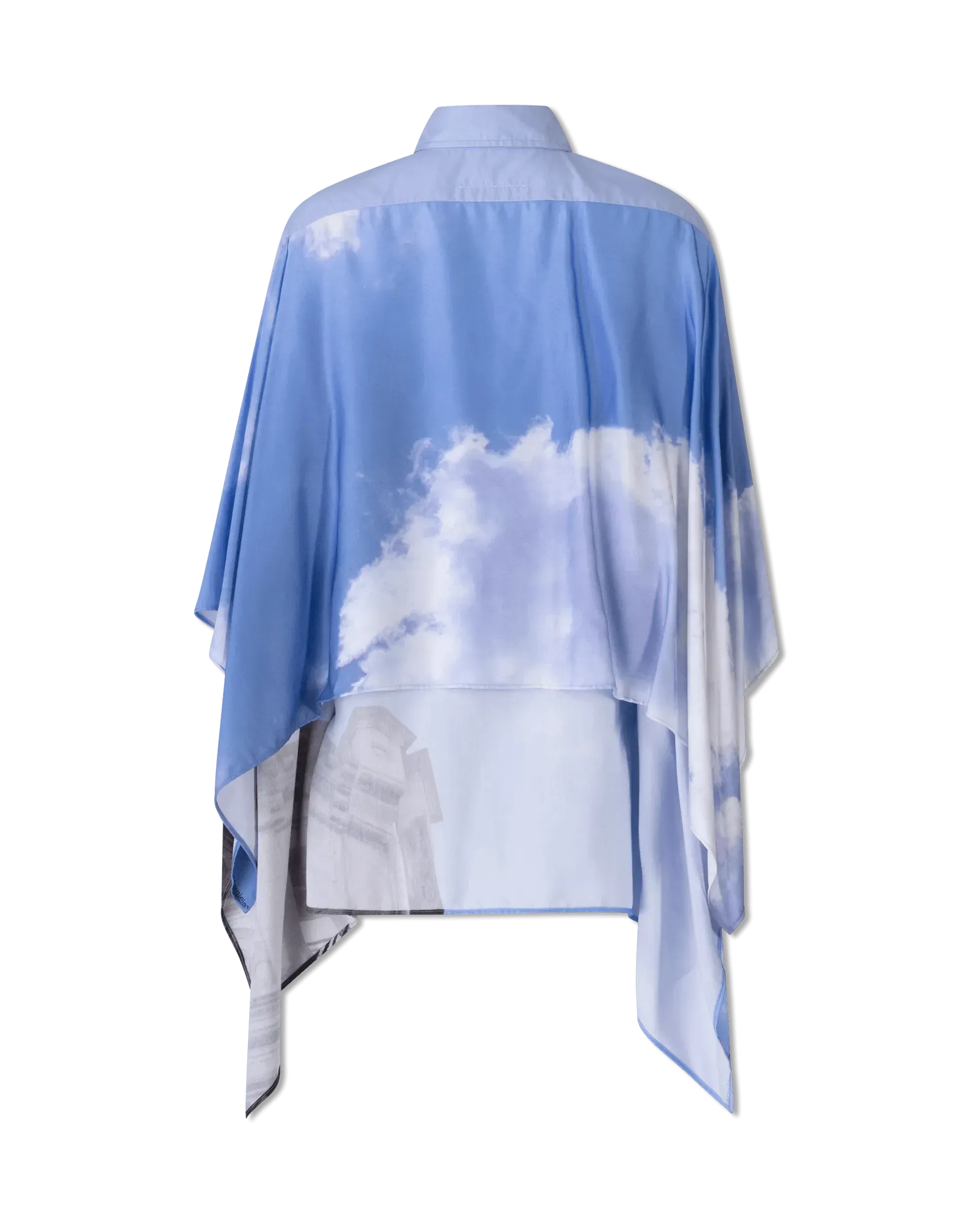 Sky Scarf Buttoned Shirt