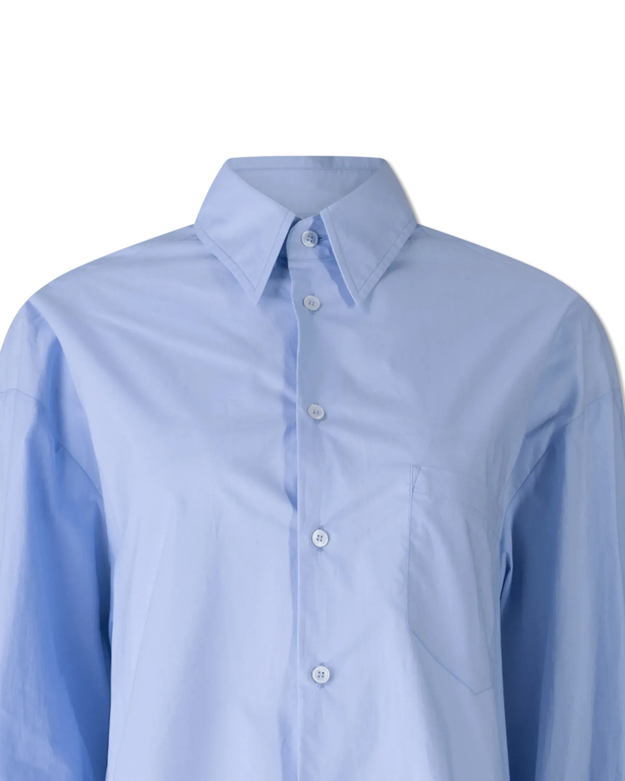 Sky Scarf Buttoned Shirt