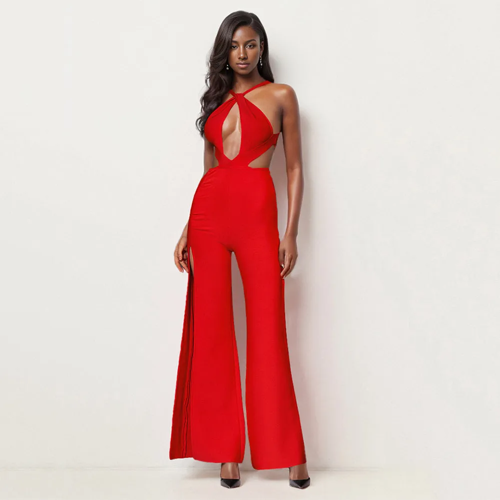 Sleeveless Cut Out Bandage Jumpsuit PZC2630