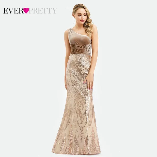 Sleeveless Mermaid Burgundy Long Evening Dresses