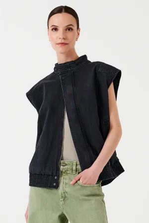 Sleeveless Oversized Juno - Washed Black | Seventy   Mochi
