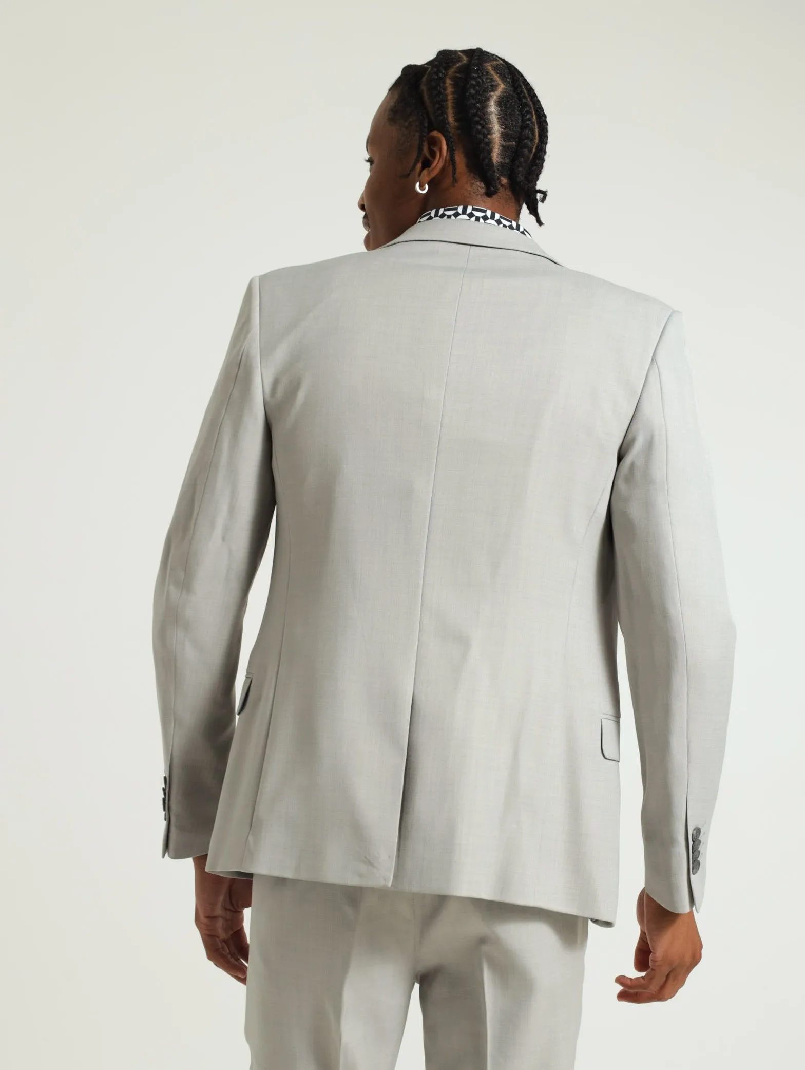 Slim Essential Suit Jacket - Grey