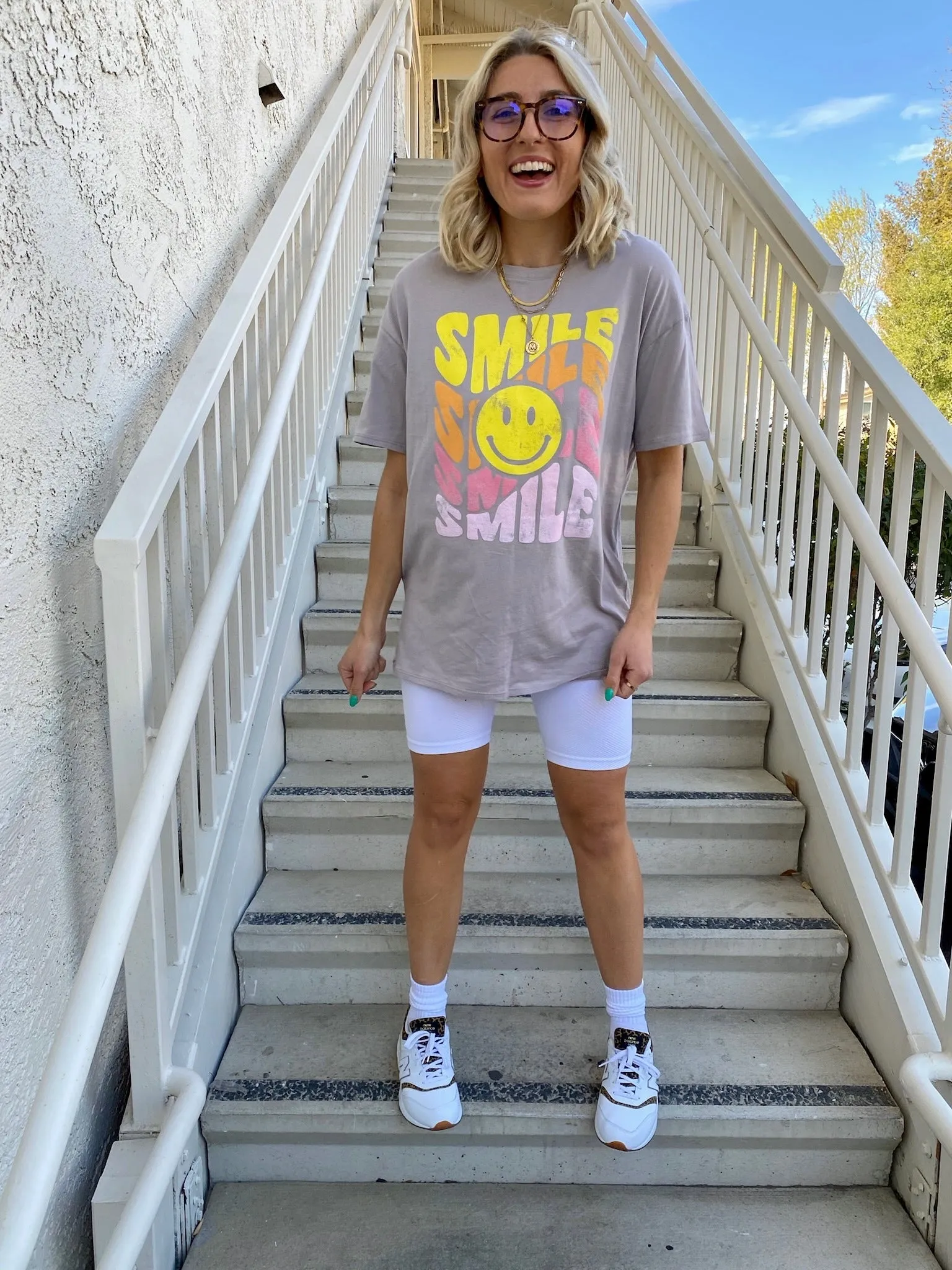 Smile Oversized Graphic Tee